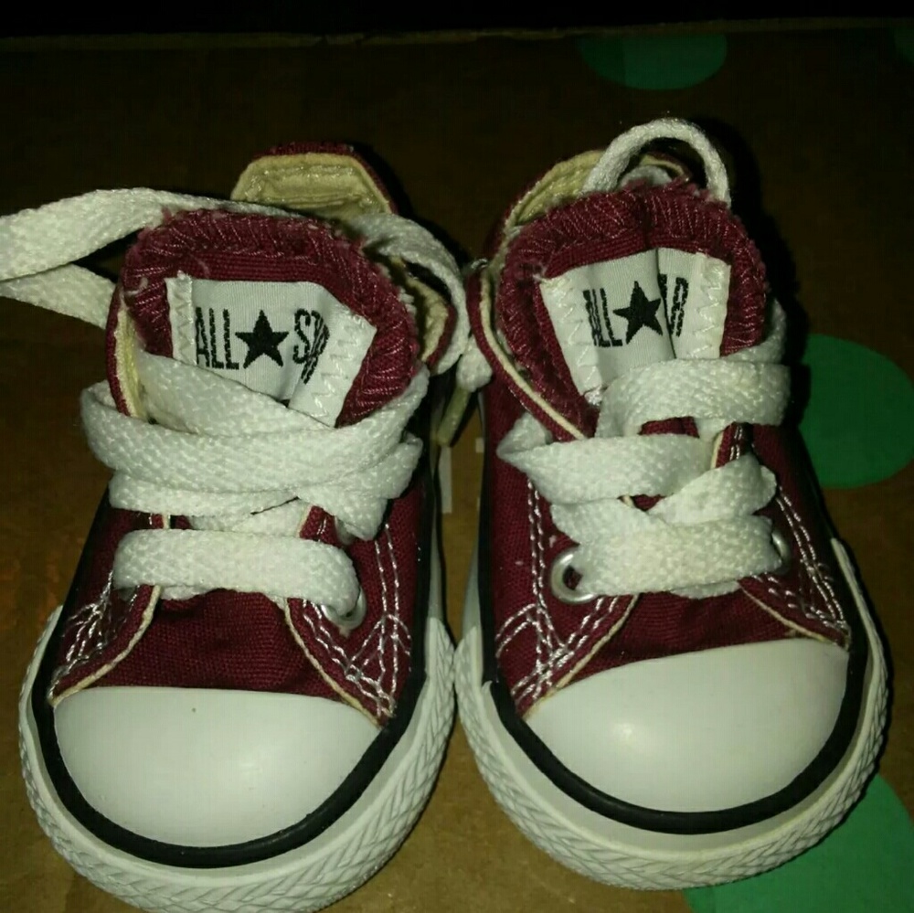 Baby size 2 burgundy converse